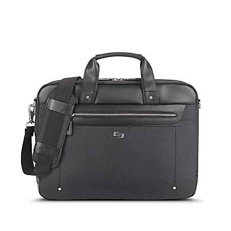 Solo New York Irving Slim Briefcase With 15.6" Laptop Pocket, Black
