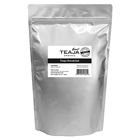 Teaja Organic Loose-Leaf Tea, Breakfast, 8 Oz Bag