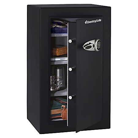 Sentry®Safe Executive Security Safe With Electronic Lock, 6.10 Cu Ft Capacity, Black/Steel