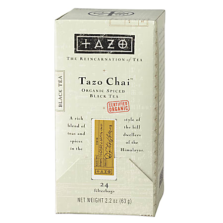 Tazo® Organic Chai Tea Bags, Box Of 25