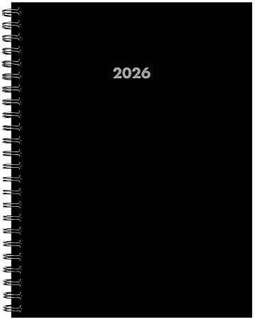 2026 Willow Creek Press Softcover Weekly/Monthly Planner, 6-1/2" x 8-1/2", Basic Black, January To December, 57827