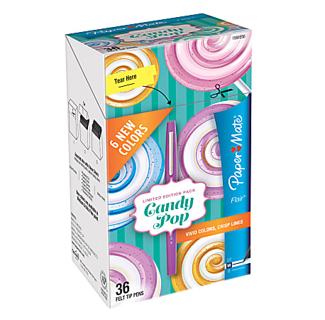 Paper Mate® Flair Candy Pop Felt-Tip Pens, Medium