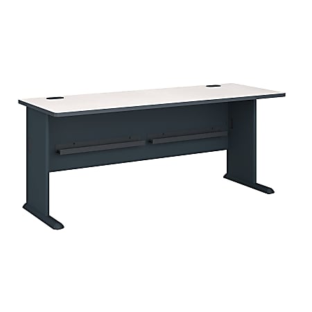 Bush Business Furniture Office Advantage Desk 72"W, Slate/White Spectrum, Premium Installation