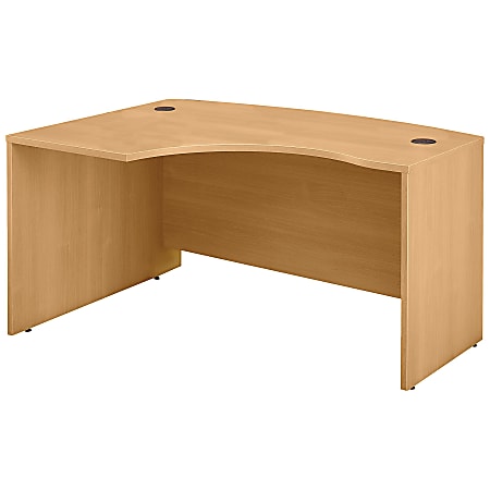 Bush Business Furniture Components L Bow Desk Left Handed, 60"W x 43"D, Light Oak, Standard Delivery