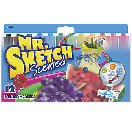 Mr. Sketch Watercolor Markers Scented Assorted Colors Set Of 12