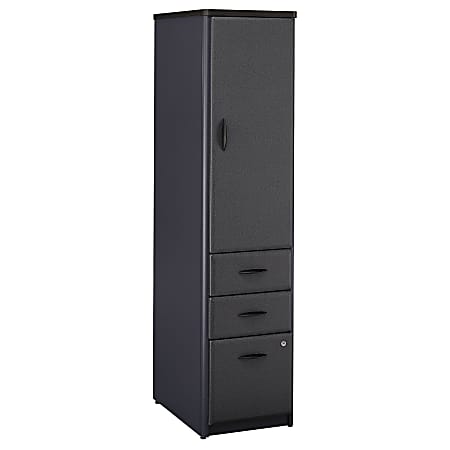 Bush Business Furniture Office Advantage Vertical Storage Locker, Slate, Premium Installation