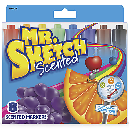 Mr Sketch Markers, Washable, Scented - 6 markers