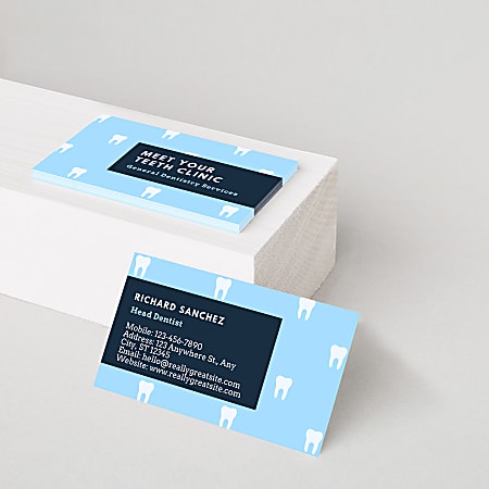 Custom Standard Business Cards 3 12 x 2 Box Of 250 - Office Depot