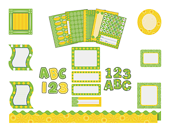 Carson-Dellosa Bulletin Board Set, Lemon Lime, Green/Yellow
