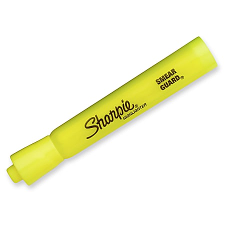 Sharpie Tank Highlighters Chisel Tip Fluorescent Yellow 12
