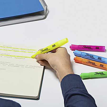 Sharpie Tank Highlighters Chisel Tip Fluorescent Yellow 12