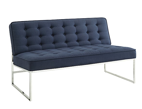 Ave Six Anthony Loveseat, Klein Azure/Chrome