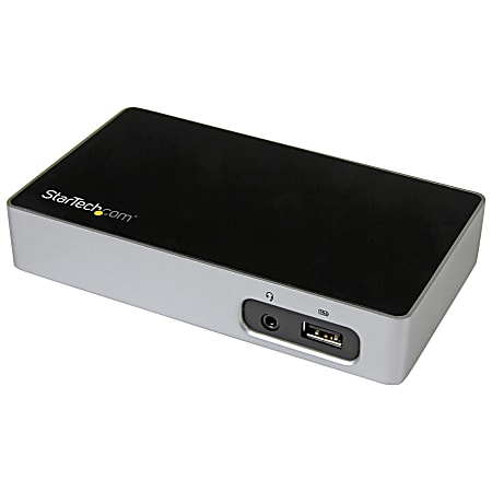 StarTech.com USB Docking Station with HDMI - Compatible with Windows / macOS - Supports a Single HDMI Display -USB3VDOCKH - USB-A Docking Station - HDMI Port - USB-A Dock for PC and MacBook Laptops - Fast-Charge USB 3.0 Type-A Port