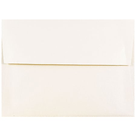 JAM Paper® Booklet Invitation Envelopes, A6, Gummed Seal, Stardream Metallic Opal, Pack Of 25