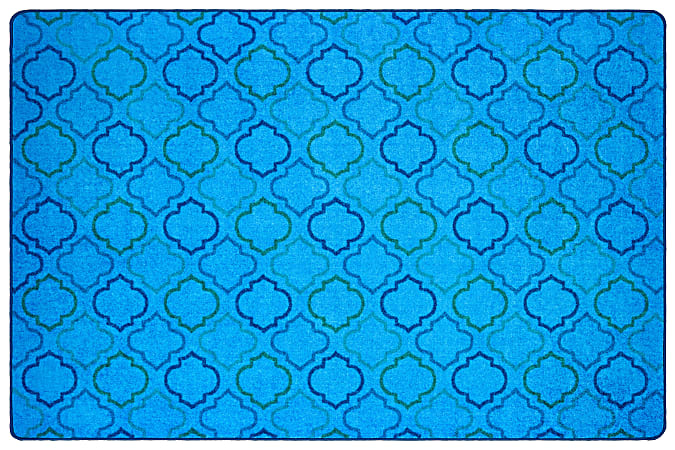 Carpets for Kids® Pixel Perfect Collection™ Mellow Morocco Activity Rug, 4' x 6', Blue