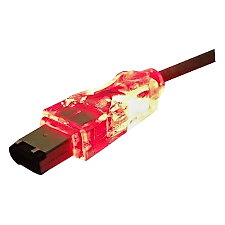 QVS FireWire/i.Link 6Pin to 6Pin Translucent Cable with LEDs