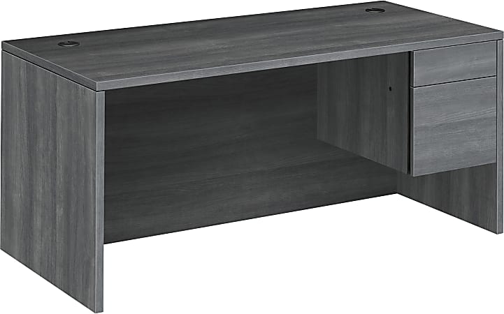 HON® 10500 66&quot;W Right-Pedestal Computer Desk, Gray
