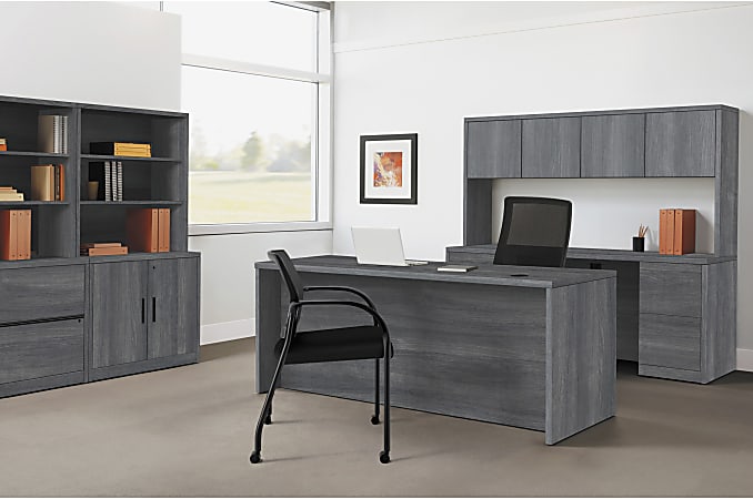 Realspace Pelingo 60 W Computer Desk Dark Gray - Office Depot