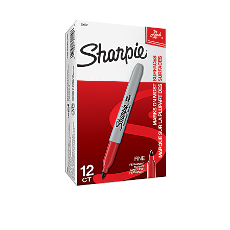 Sharpie Permanent Markers, Ultra Fine Point, Black, 12 Count