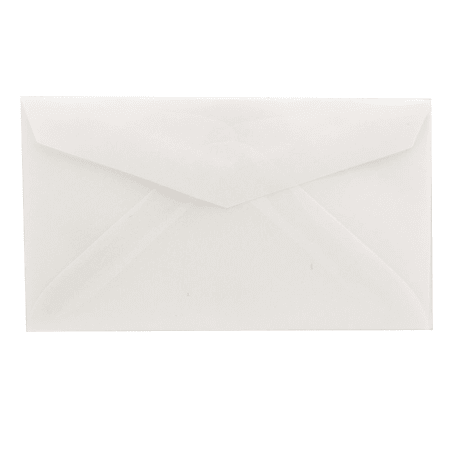 JAM Paper® Translucent Vellum Invitation Envelopes, 2 Pay, 2 1/2" x 4 1/4", Gummed Seal, Clear, Pack Of 25