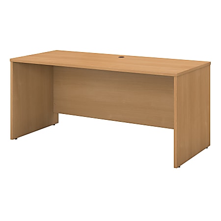 Bush Business Furniture Components Credenza Desk 60"W x 24"D, Light Oak, Premium Installation