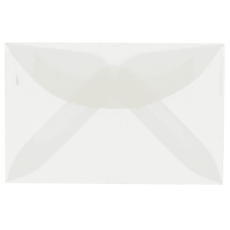 JAM Paper® Booklet Mini Envelopes, #3 Drug, Gummed Seal, Clear, Pack Of 25