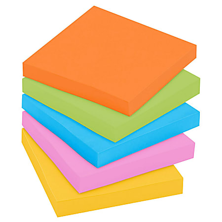 Post it Super Sticky Pop Up Notes 3 in x 3 in 10 Pads 90 SheetsPad 2x the  Sticking Power Playful Primaries Collection - Office Depot