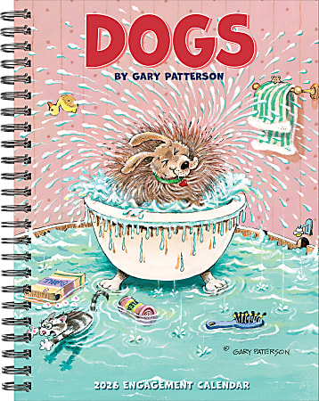 2026 Willow Creek Press Weekly Engagement Calendar, 6-1/2" x 8-1/2", Dogs by Gary Patterson, January To December, 54635