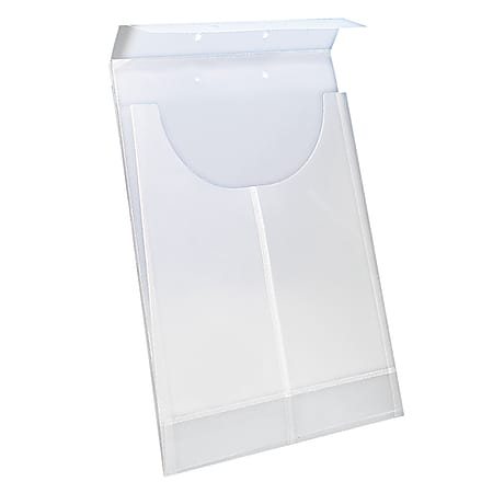 Two-Hole Letter/Legal Poly Expanding Jackets, 2-Hole Punched, Letter/Legal Size, Clear, 24/Box