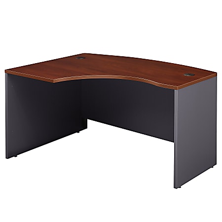 Bush Business Furniture 59"W L-Shaped Left-Handed Corner Desk, Hansen Cherry/Graphite Gray, Standard Delivery