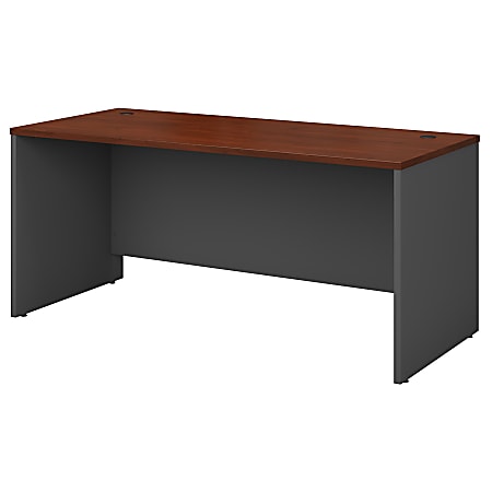 Bush Business Furniture Components Office Desk 66"W x 30"D, Hansen Cherry/Graphite Gray, Standard Delivery