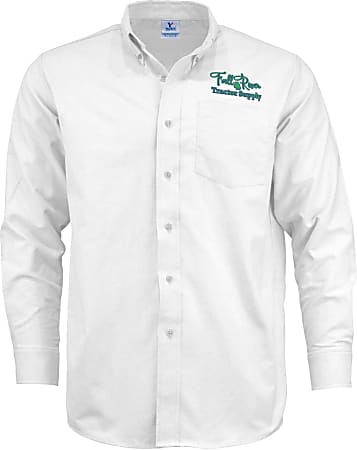 Men's Long Sleeve Oxford Shirt, Cotton/Polyester Blend
