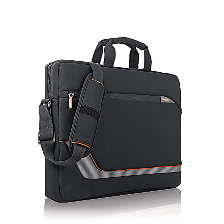 Solo® Laptop Slim Briefcase For 17.3" Laptops, Black