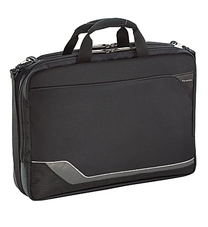 U.S. Luggage® Laptop Portfolio, 12" x 16.5" x 5", Black
