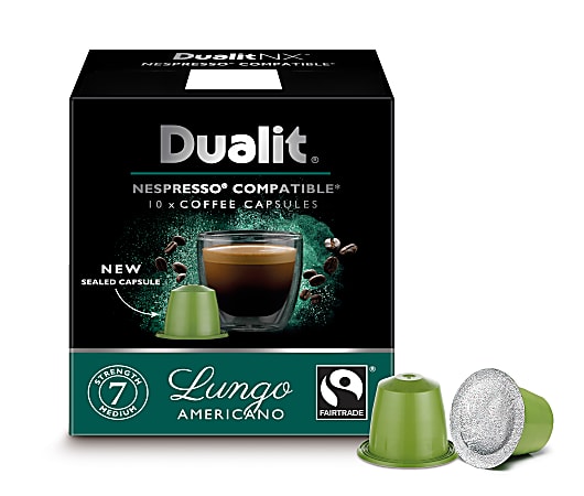 Dualit And Nespresso® Compatible Coffee NX Pods, Longo Espresso, Carton Of 60