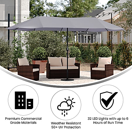 best side mount patio umbrella Best Choice Products 10 ft. Aluminum Offset Round Cantilever Patio Umbrella  with Easy Tilt Adjustment in Tan SKY5681