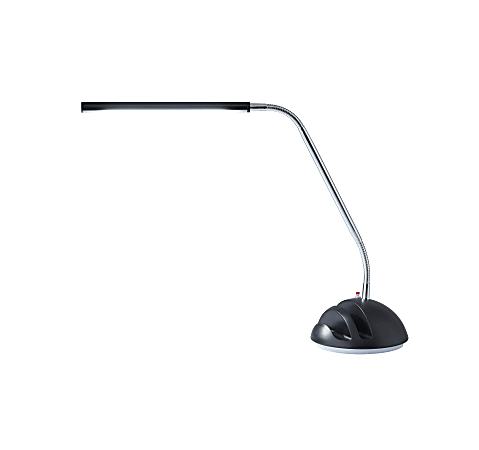 Adesso® Wendell LED Desk Lamp, 23"H, Black Shade/Black Base