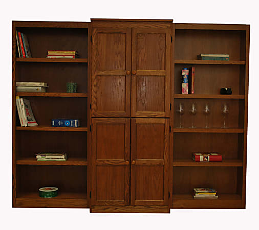 Concepts In Wood 3-Piece Bookcase System, 15 Shelves, Dry Oak