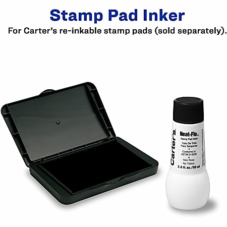 Avery Carters Neat Flo Stamp Pad Inker Black - Office Depot