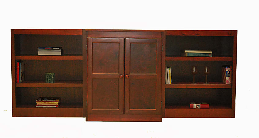 Concepts In Wood 3-Piece Bookcase System, 8 Shelves, Cherry