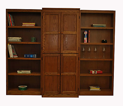 Concepts In Wood 3-Piece Bookcase System, 8 Shelves, Dry Oak