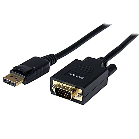 StarTech.com 6ft (1.8m) DisplayPort to VGA Cable, Active DisplayPort to VGA Adapter Cable, 1080p Video, DP to VGA Monitor Converter Cable