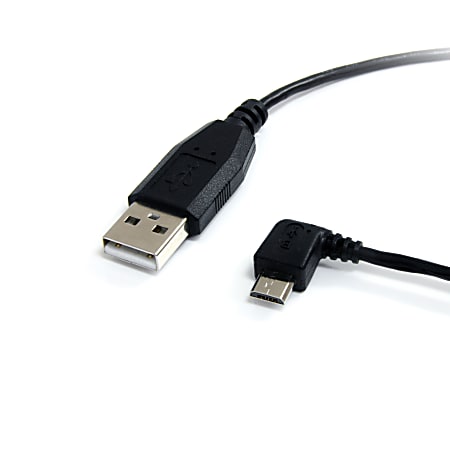 StarTech.com 6 ft Micro USB Cable - A to Left Angle Micro B - Charge and sync Micro USB devices, even in tight spaces - 6ft usb to micro cable - 6ft usb to micro b - 6ft micro usb cable -6ft left angle usb cable