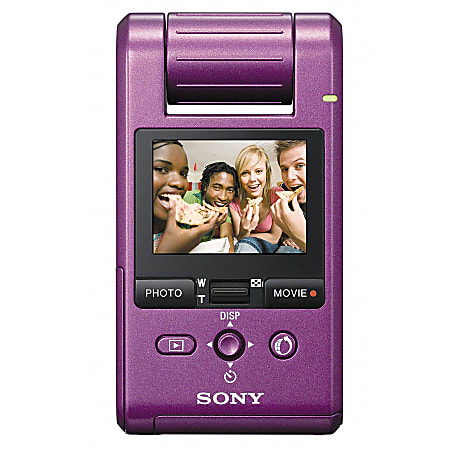 Sony Webbie HD MHSPM1V Video Camera Purple - Office Depot