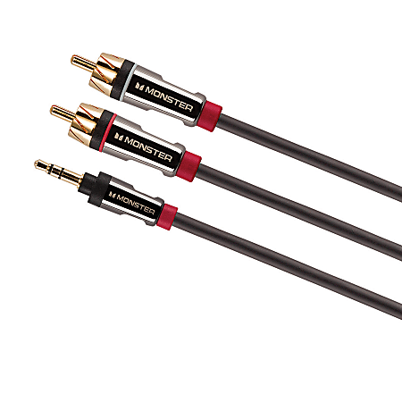 Monster® iCable® 1000 Stereo Cable For iPad®, iPhone® & iPod®, 7', Black