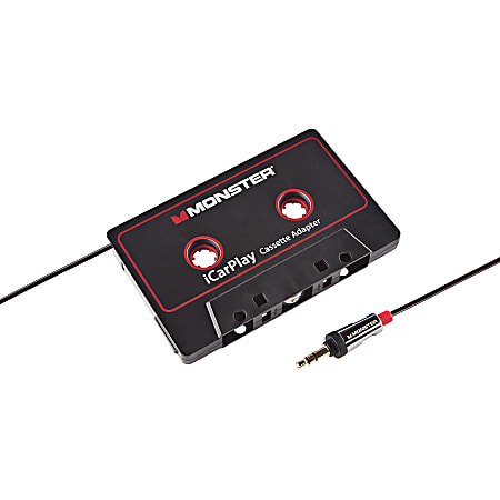 Monster® iCarPlay™ Cassette Adapter 800 For Portable Audio Devices, Black