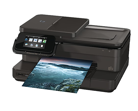 i det mindste Kritisk brugervejledning HP Photosmart 7520 All In One Color Printer - Office Depot