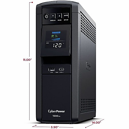 CyberPower CP1500PFCLCD UPS 1500VA 1000W PFC compatible Pure sine