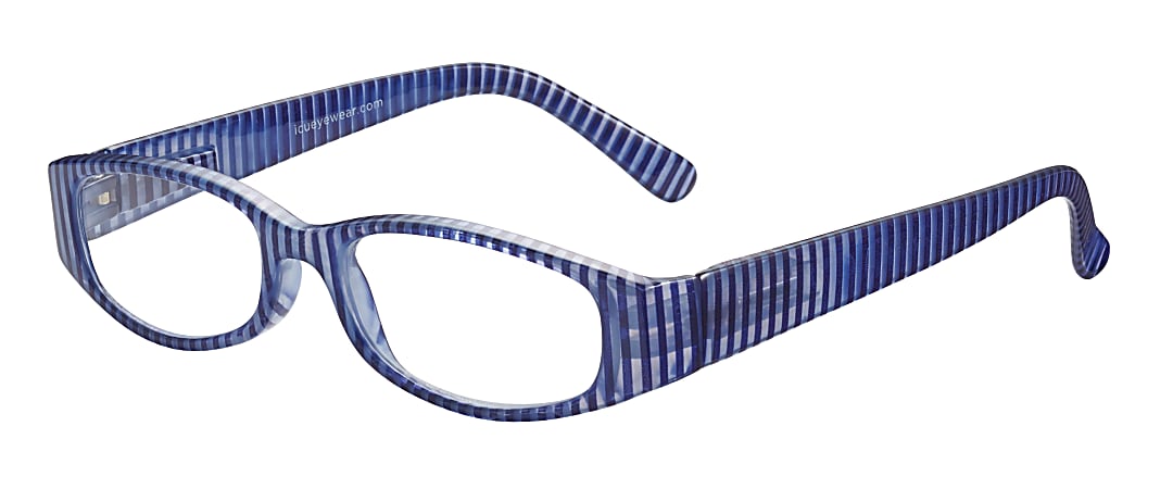ICU Eyewear Wink Monterey Women's Reading Glasses, Blue Stripe, +2.5