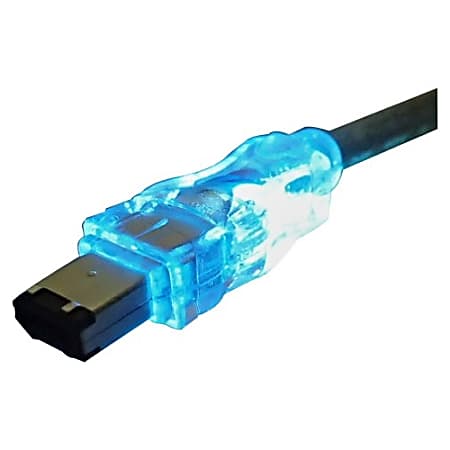 QVS FireWire/i.Link 6Pin to 6Pin Translucent Cable with LEDs
